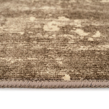 Soft Washable Mossy Brown Beige Rug - Ryn