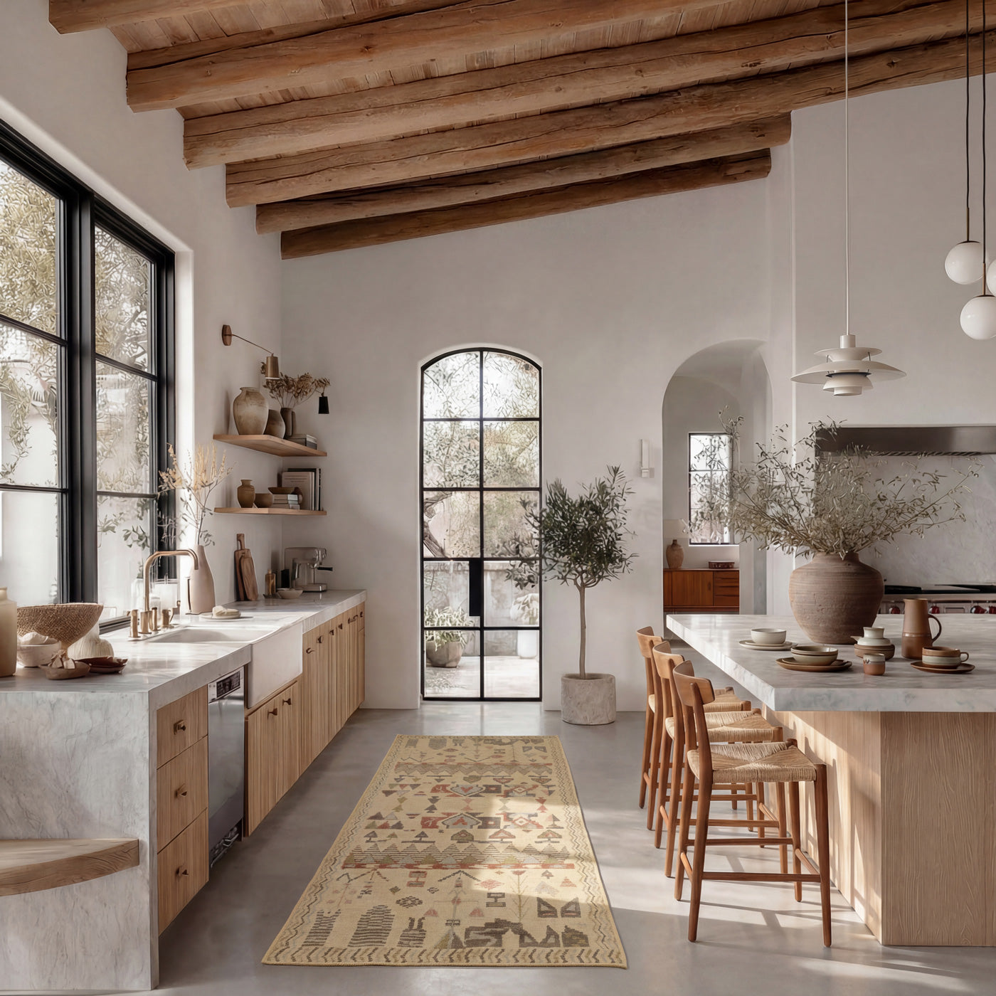 Soft Washable Multi Aztec Rug - Azra