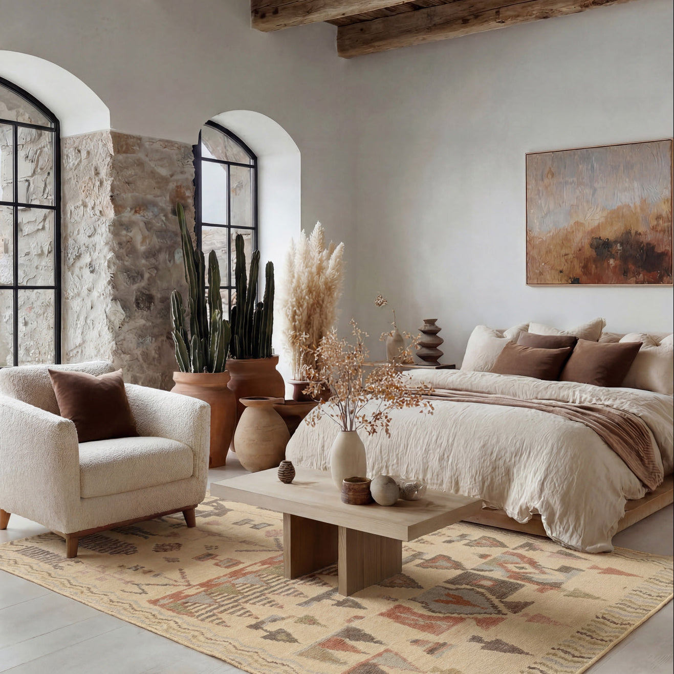 Soft Washable Multi Aztec Rug - Azra