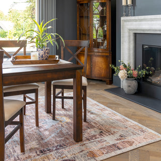 Soft Washable Brown Aztec Rug - Sybil