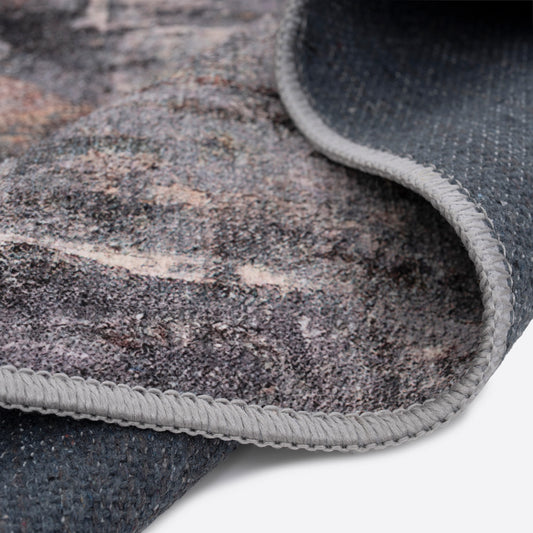 Soft Washable Stormy Grey Runner - Tara