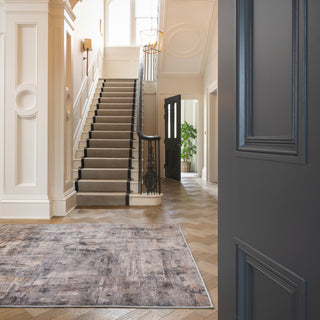 Soft Washable Abstract Grey Rug - Tara