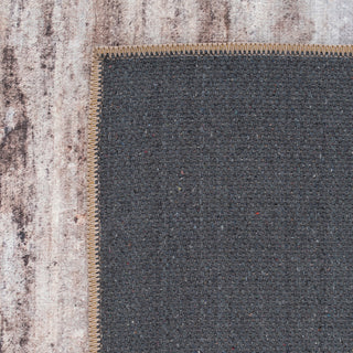 Soft Washable Brown Abstract Runner - Taron