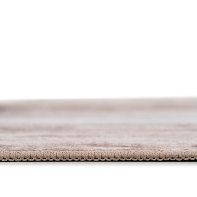 Soft Washable Brown Abstract Runner - Taron