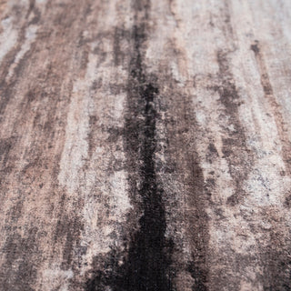 Soft Washable Brown Abstract Runner - Taron