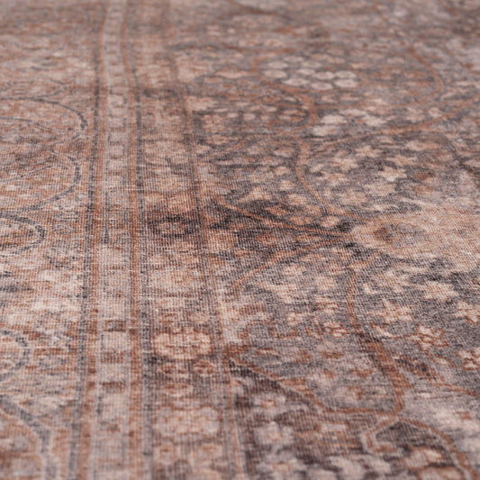 Soft Washable Heritage Brown Runner - Winnie