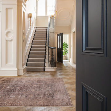 Soft Washable Heritage Brown Rug - Winnie