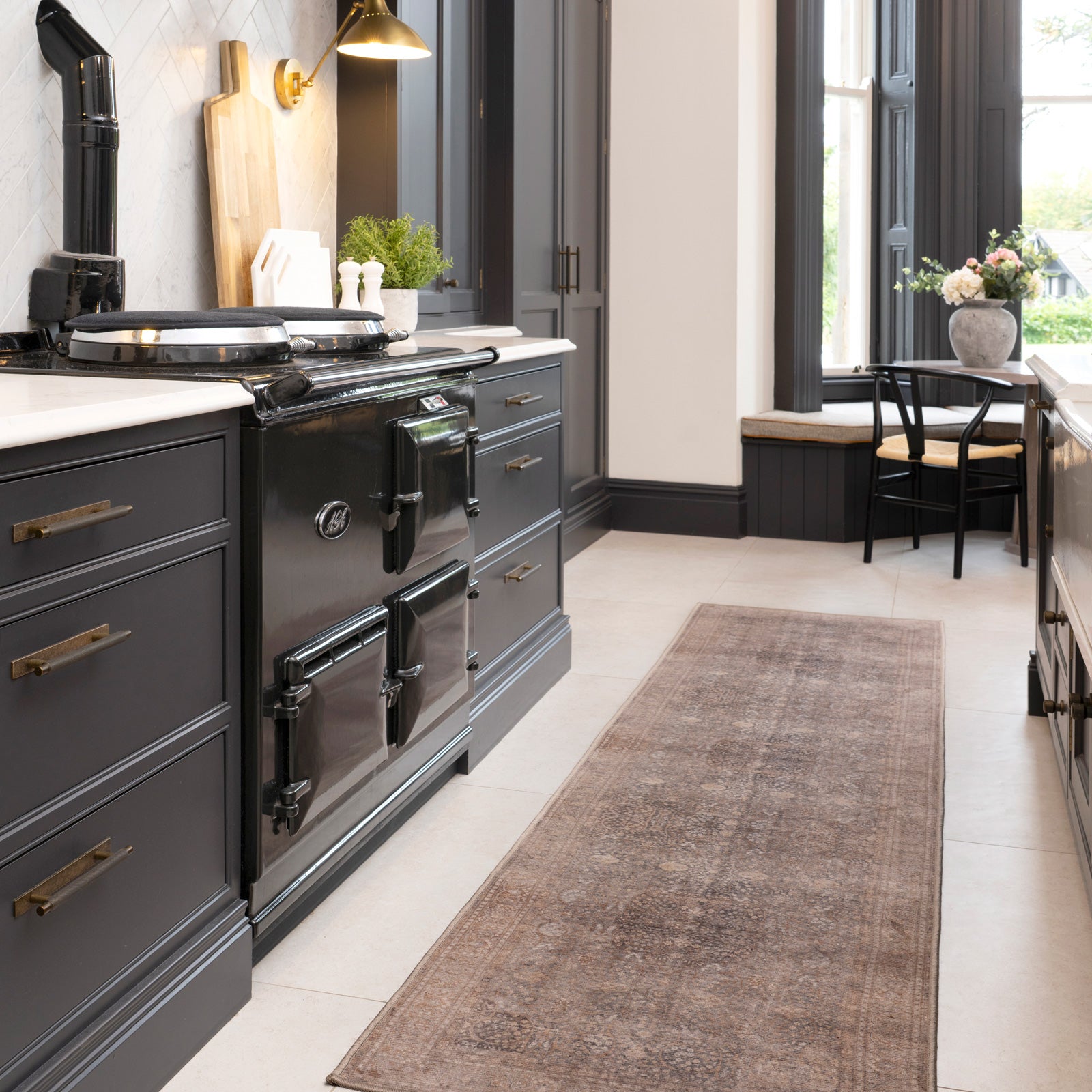 Soft Washable Heritage Brown Runner - Winnie