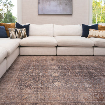 Soft Washable Heritage Brown Rug - Winnie