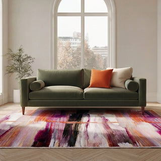 Soft Washable Pink Modern Art Rug - Festival