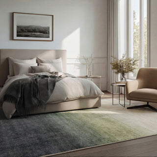 Soft Washable Green Ombre Rug - Gem