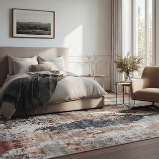 Soft Washable Multicolour Abstract Rug - Pierre