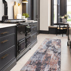 Soft Washable Multicolour Abstract Runner - Pierre
