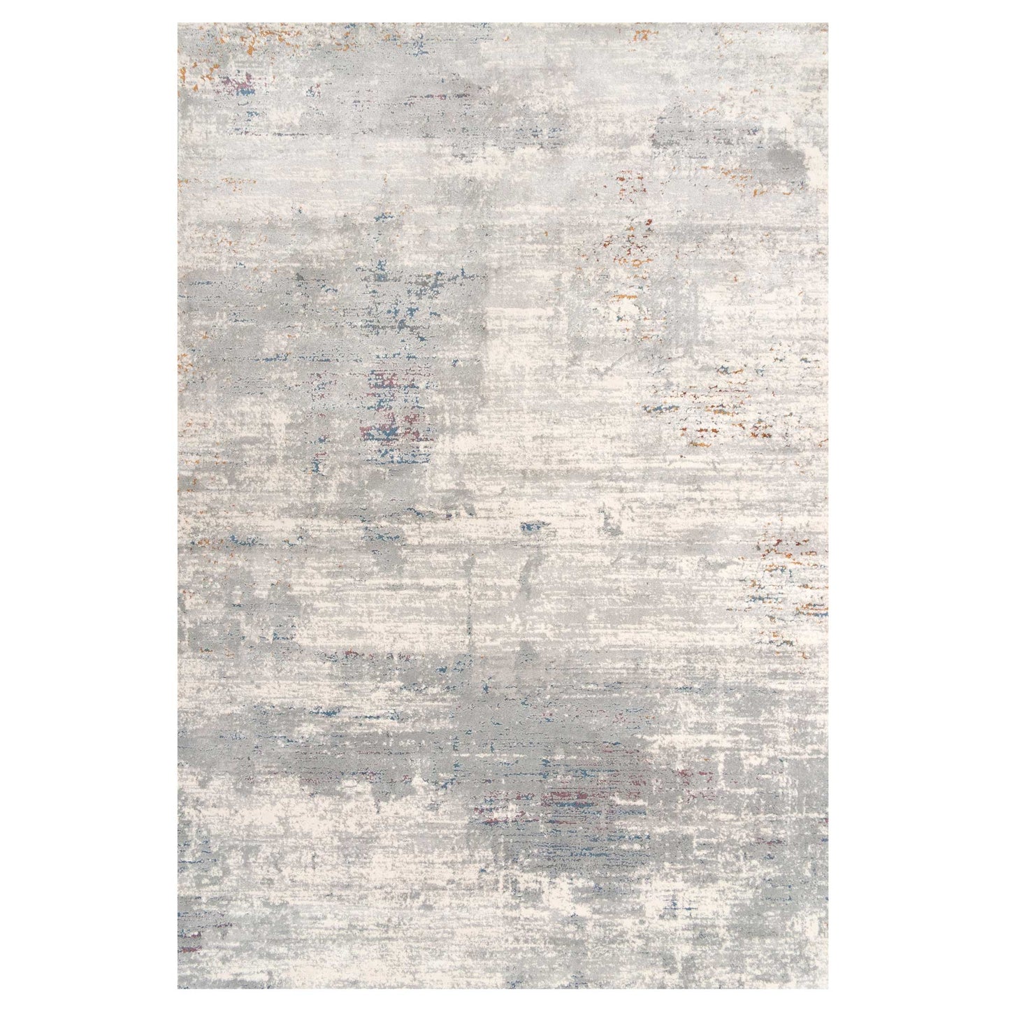 Grey Distressed Multicoloured Abstract Living Room Rug