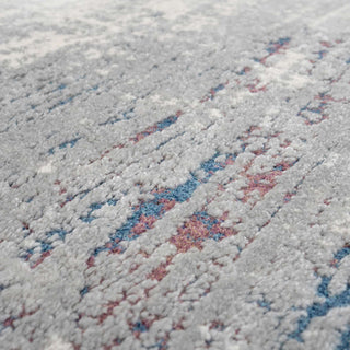 Grey Distressed Multicoloured Abstract Living Room Rug