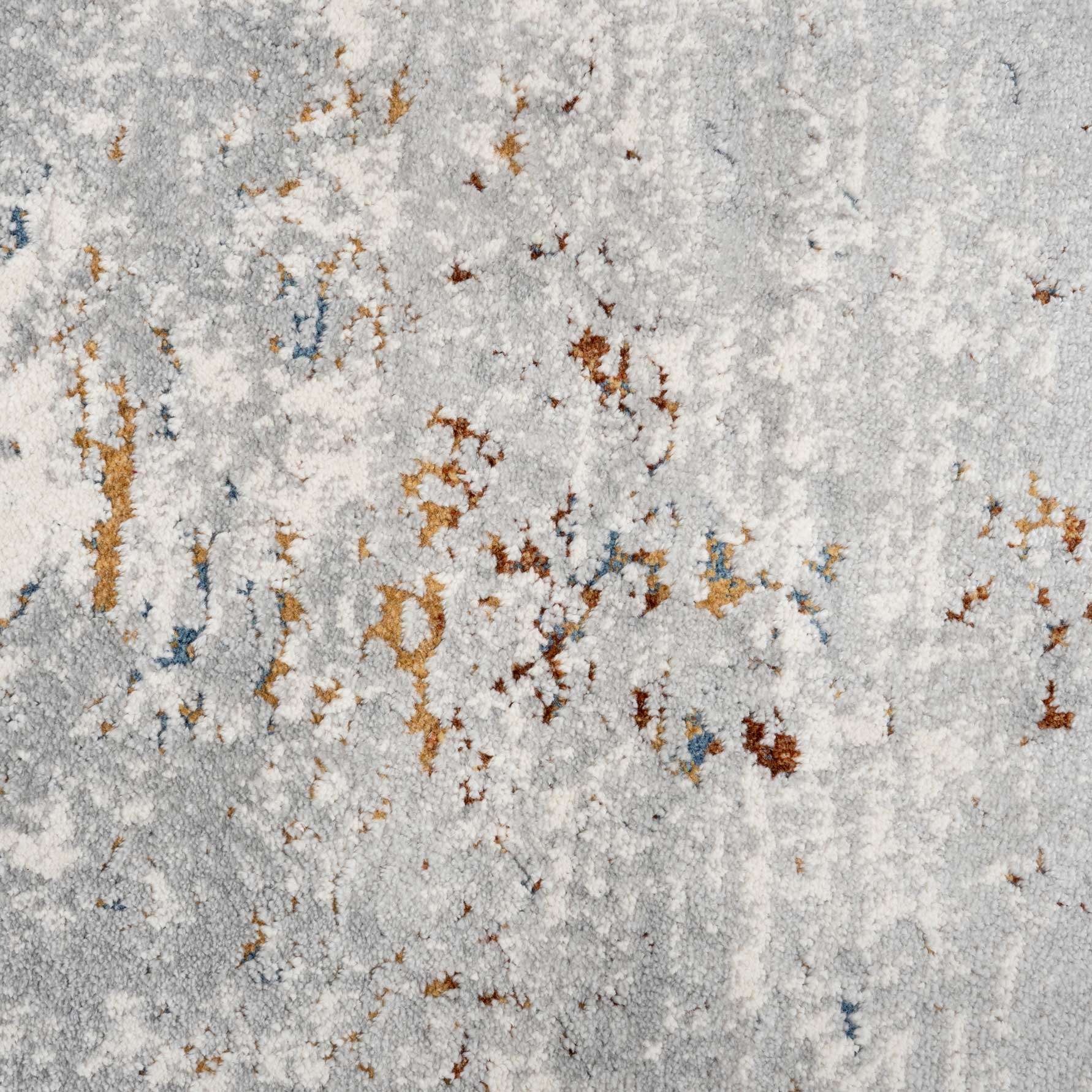 Grey Distressed Multicoloured Abstract Living Room Rug