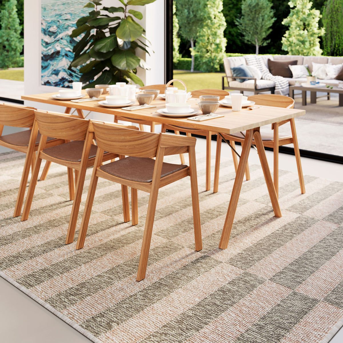 Contemporary Outdoor Rug - Souci