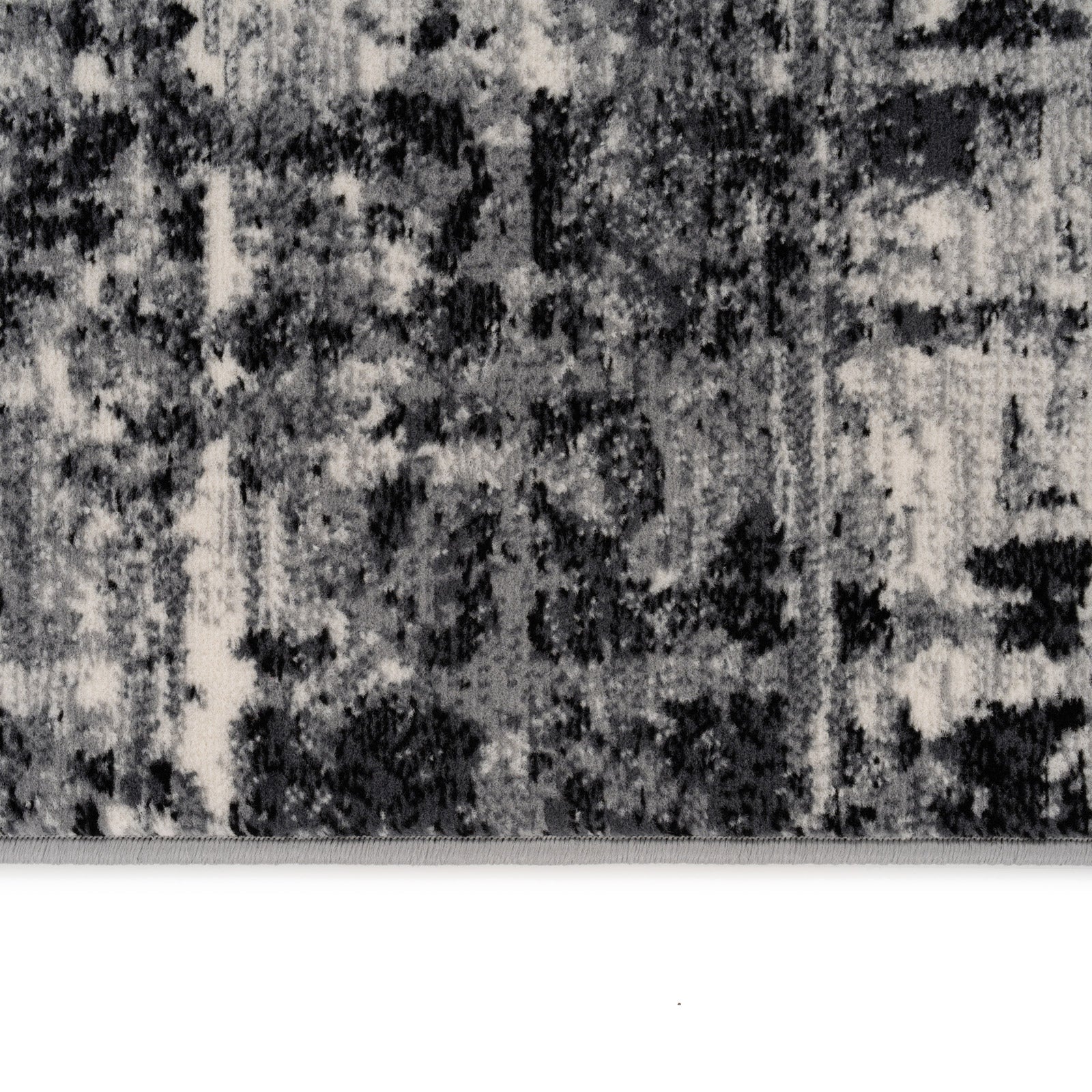 Abstract Black Grey Stair Carpet Runner - Cut to Measure