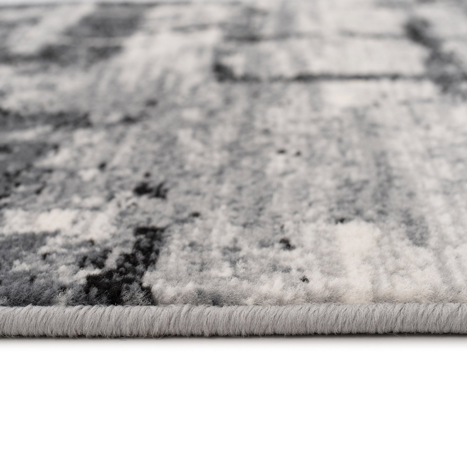 Abstract Black Grey Stair Carpet Runner - Cut to Measure