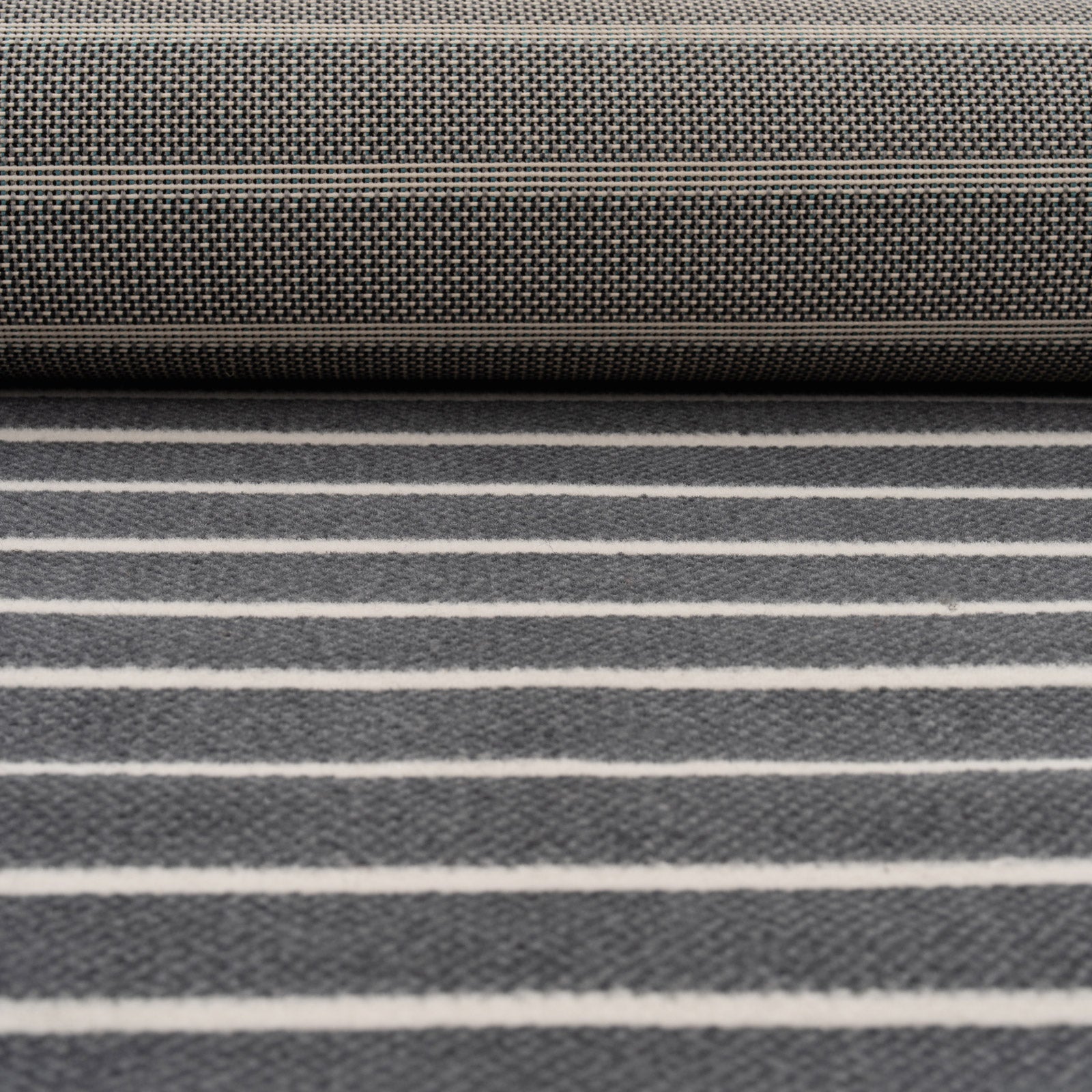 Grey Striped Stair Carpet Runner - Cut to Measure