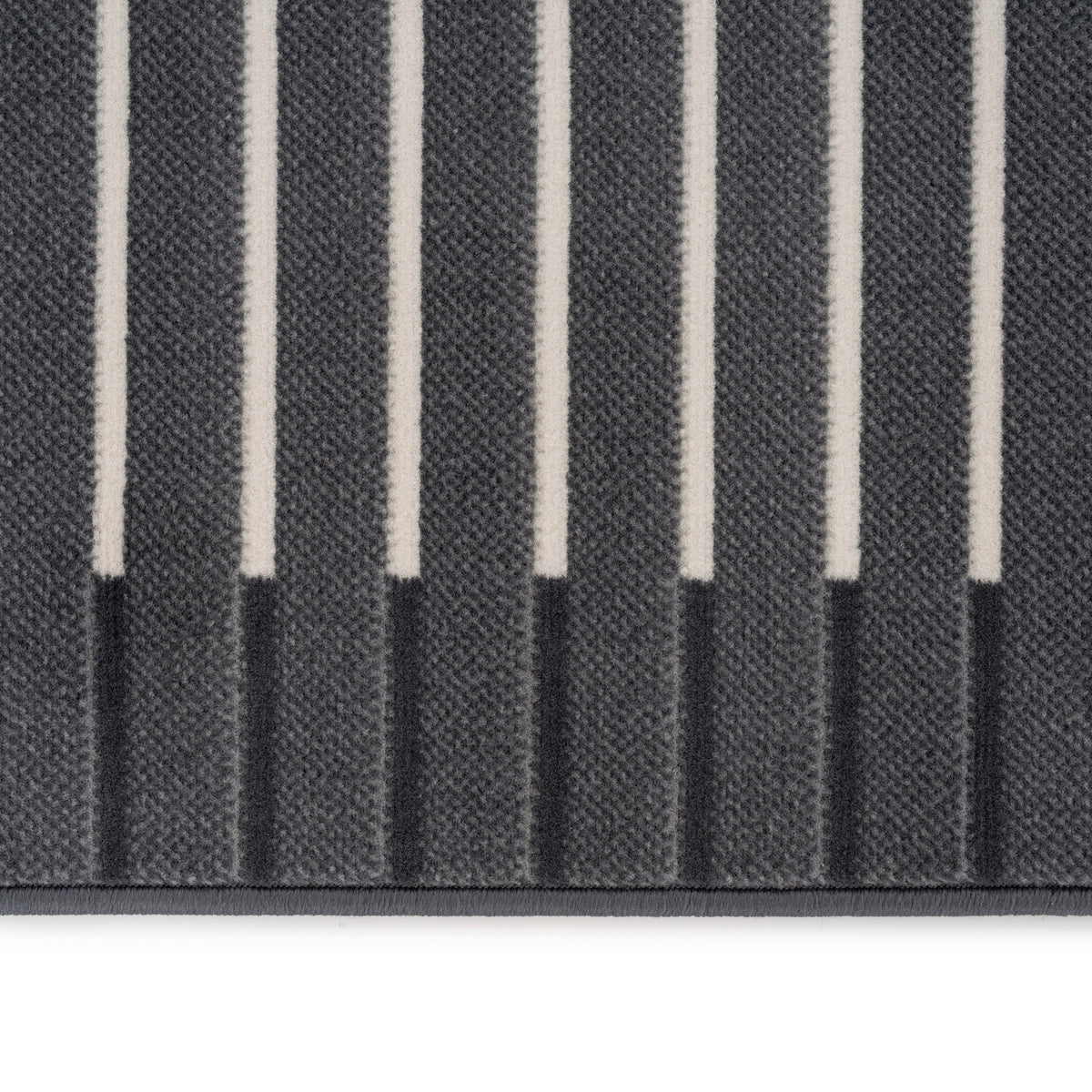 Grey Striped Stair Carpet Runner - Cut to Measure