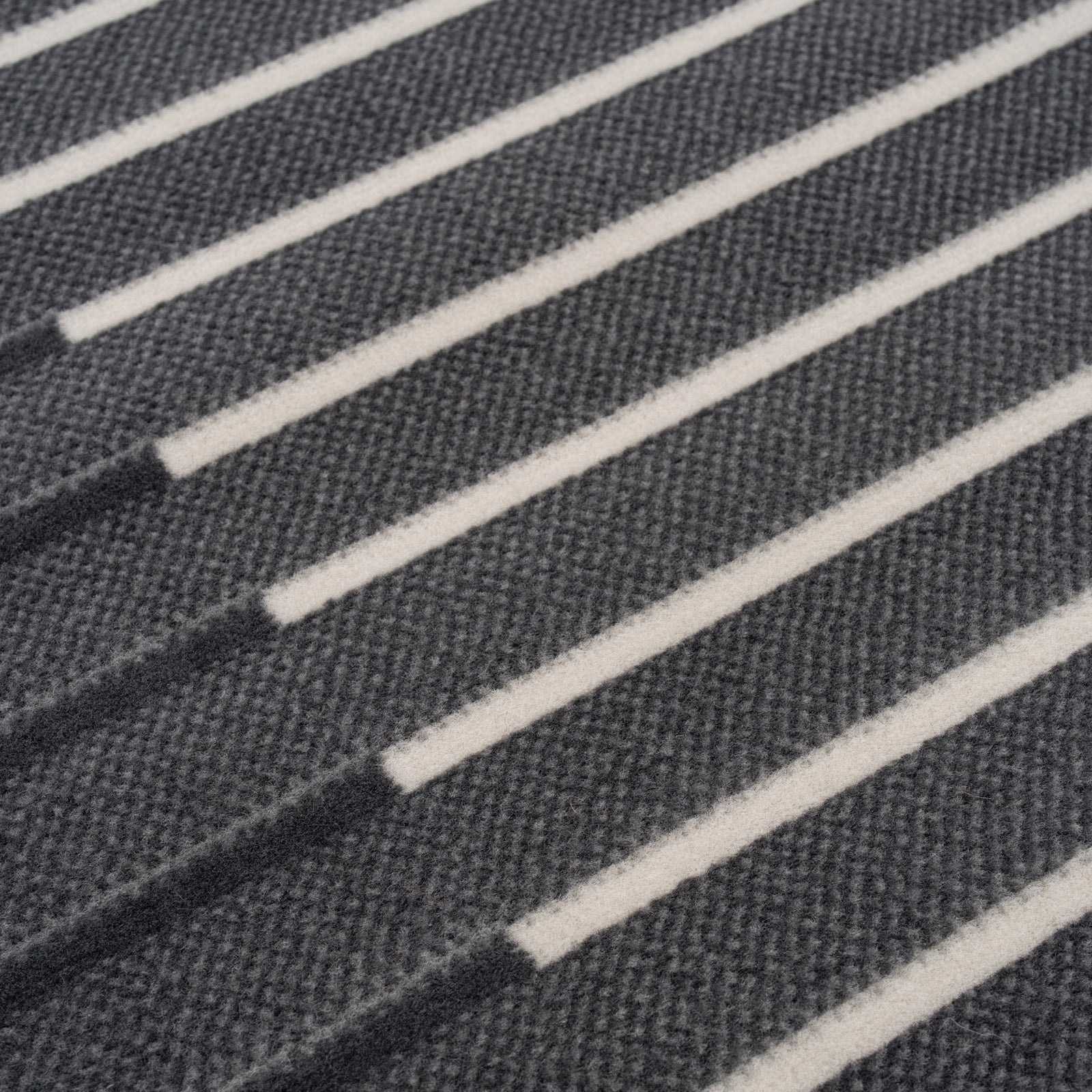 Grey Striped Stair Carpet Runner - Cut to Measure