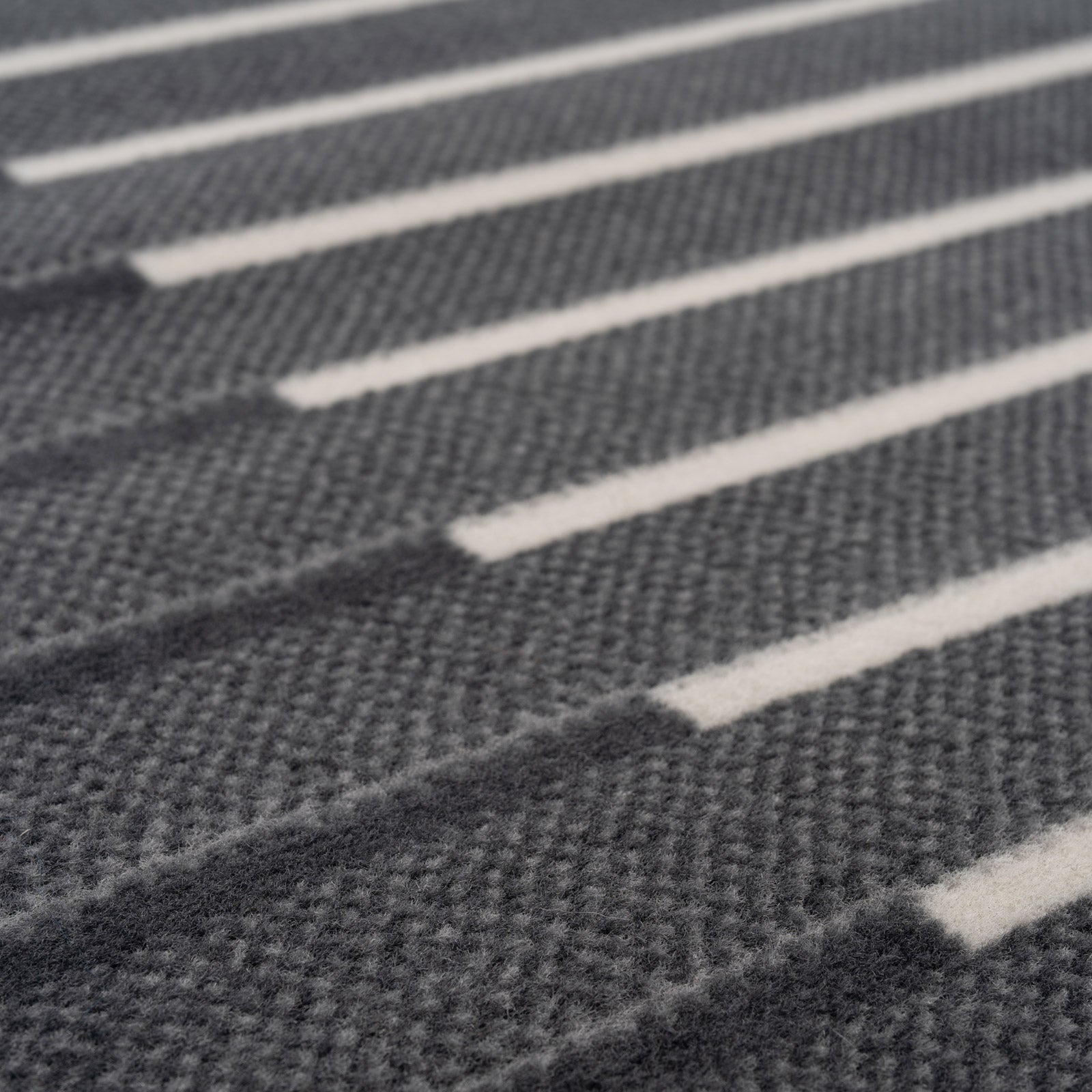 Grey Striped Stair Carpet Runner - Cut to Measure