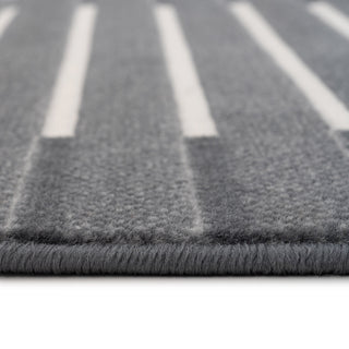 Grey Striped Stair Carpet Runner - Cut to Measure
