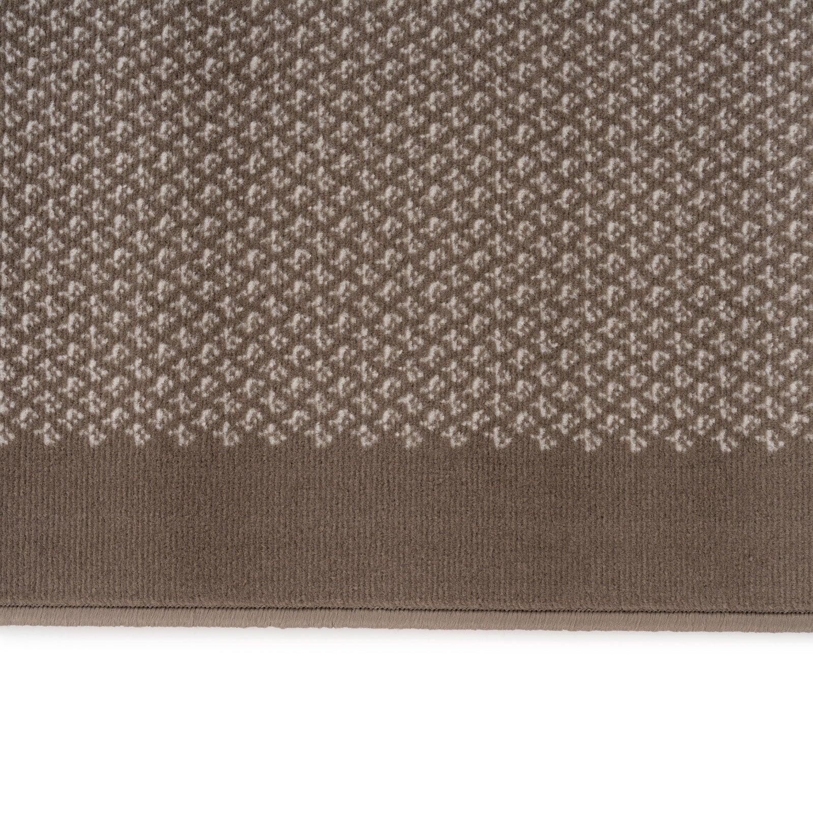 Beige Bordered Stair Carpet Runner - Cut to Measure