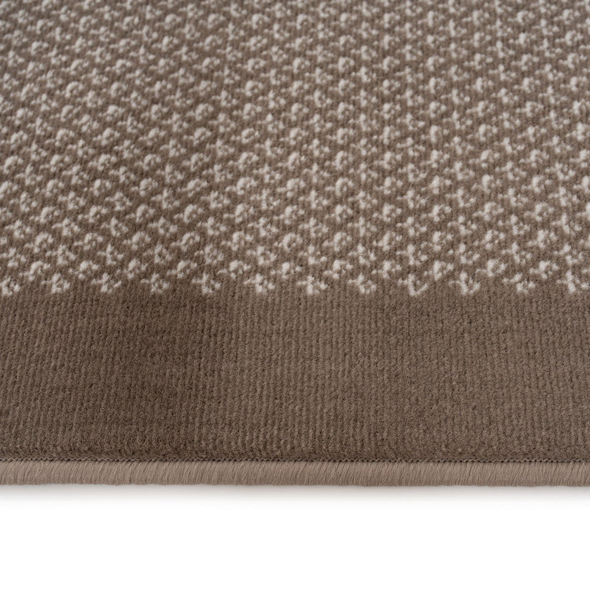 Beige Bordered Stair Carpet Runner - Cut to Measure