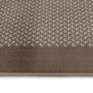 Beige Bordered Stair Carpet Runner - Cut to Measure