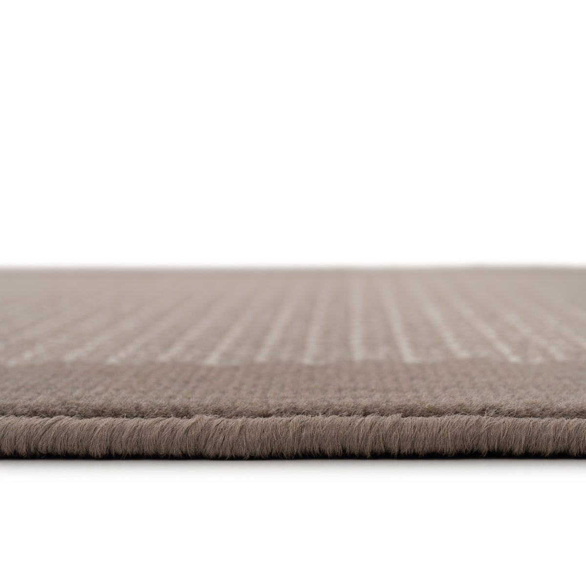 Beige Bordered Stair Carpet Runner - Cut to Measure