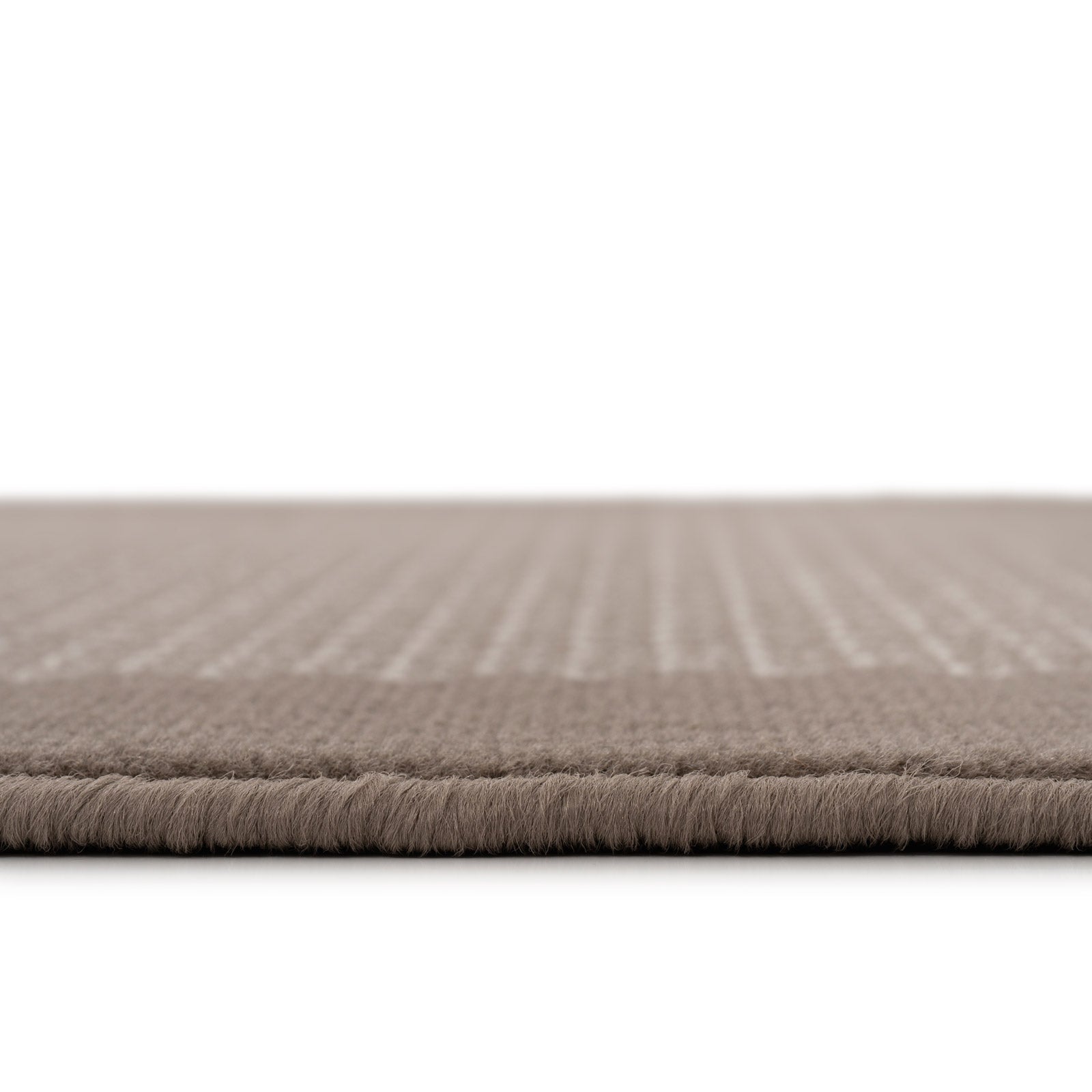 Beige Bordered Stair Carpet Runner - Cut to Measure