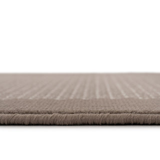 Beige Bordered Stair Carpet Runner - Cut to Measure