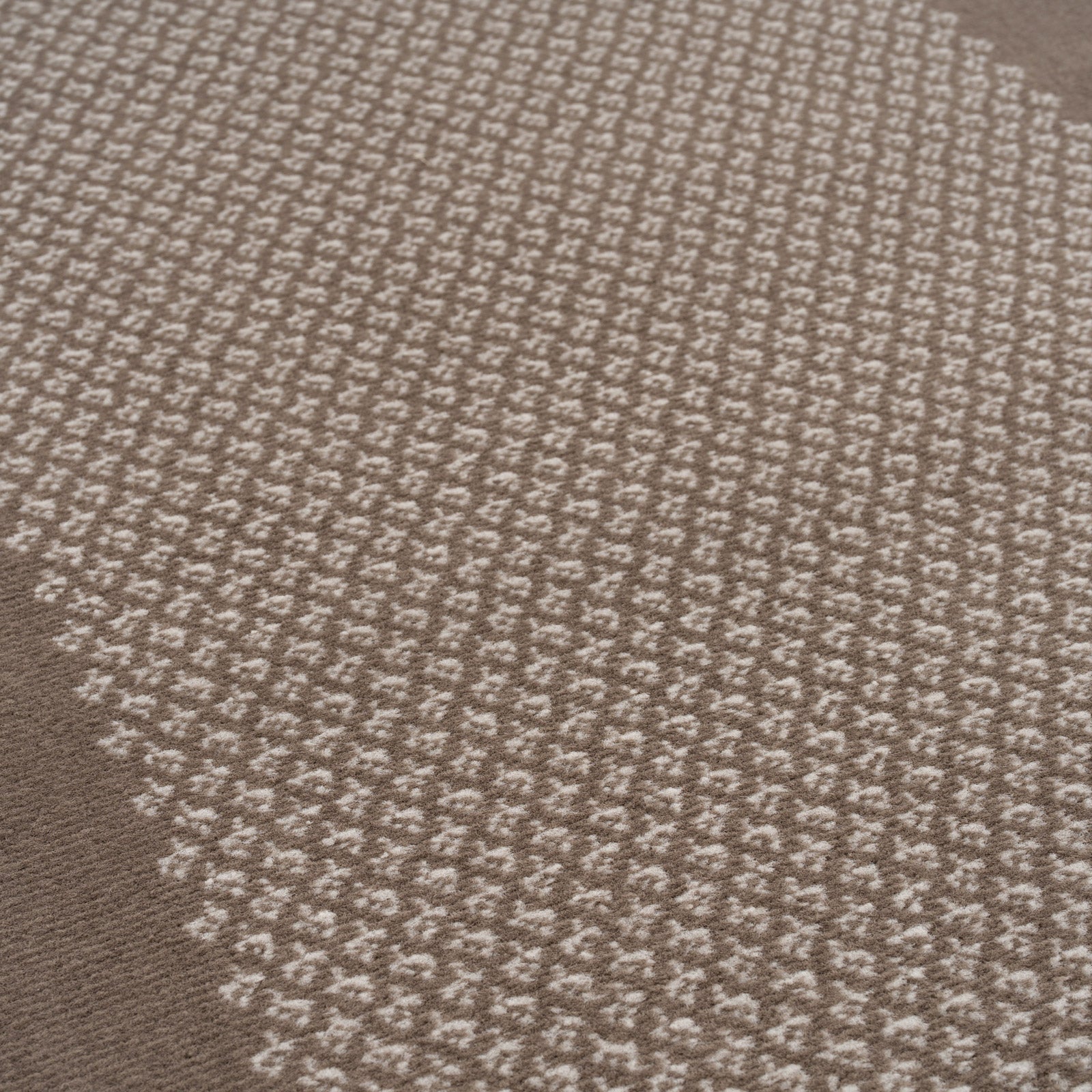 Beige Bordered Stair Carpet Runner - Cut to Measure