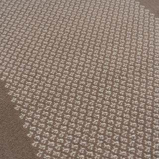 Beige Bordered Stair Carpet Runner - Cut to Measure