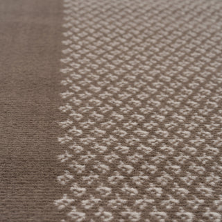 Beige Bordered Stair Carpet Runner - Cut to Measure