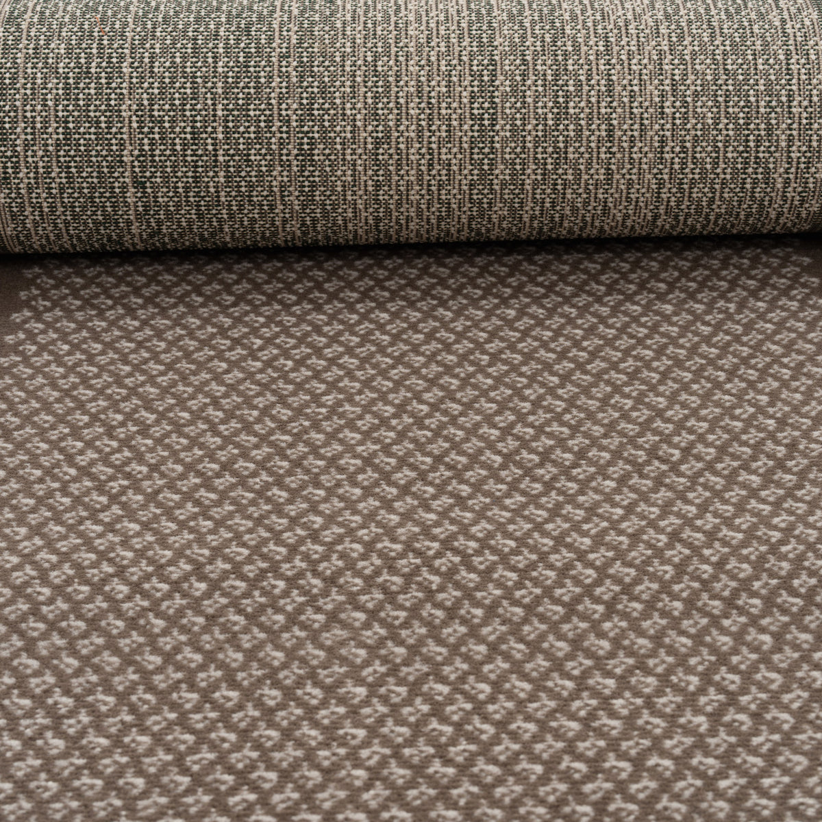 Beige Bordered Stair Carpet Runner - Cut to Measure