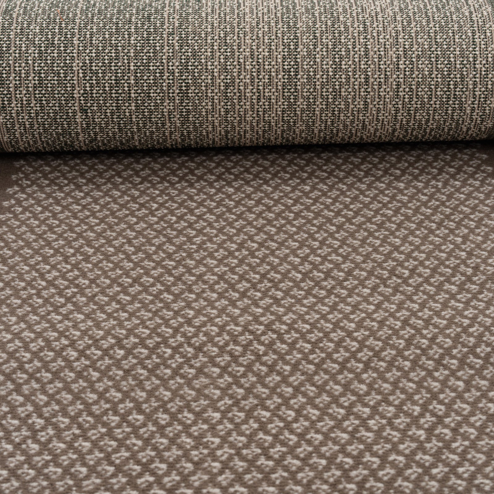 Beige Bordered Stair Carpet Runner - Cut to Measure