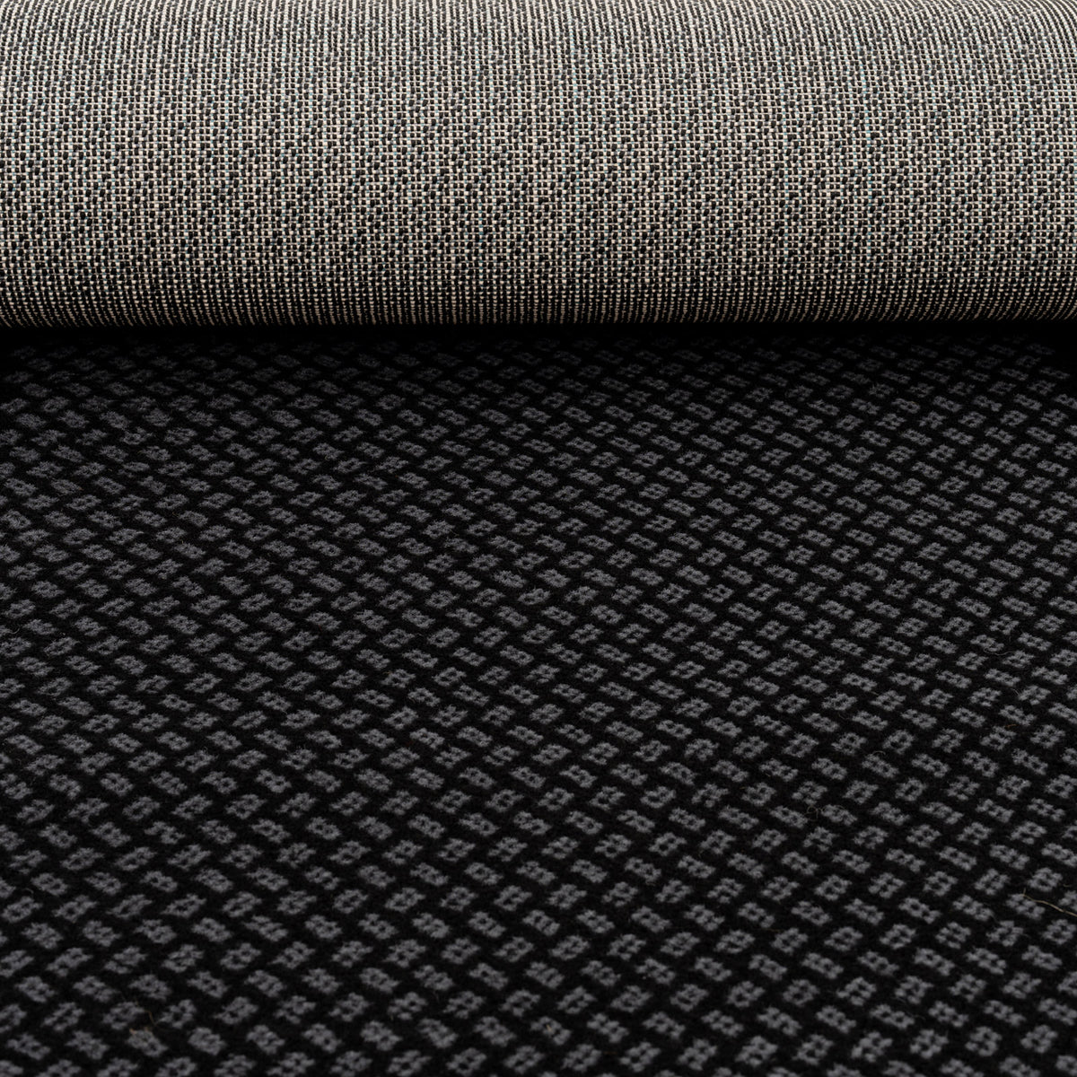 Black Bordered Stair Carpet Runner - Cut to Measure