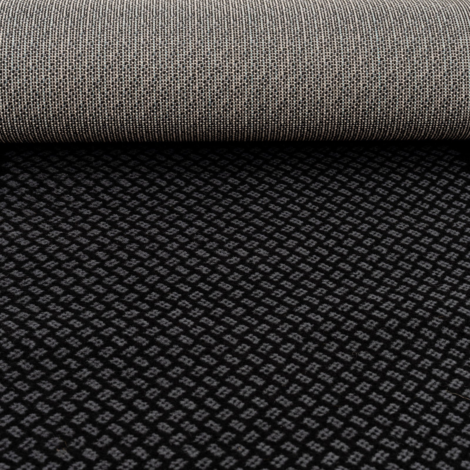 Black Bordered Stair Carpet Runner - Cut to Measure