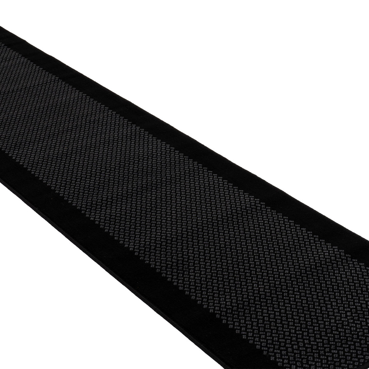 Black Bordered Stair Carpet Runner - Cut to Measure