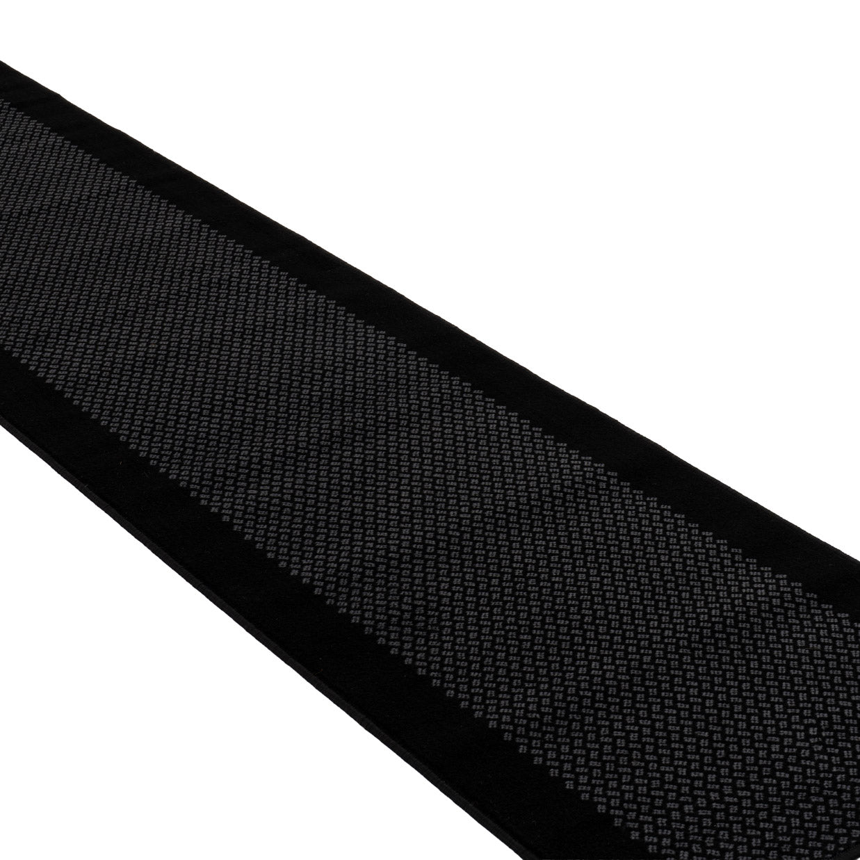 Black Bordered Stair Carpet Runner - Cut to Measure