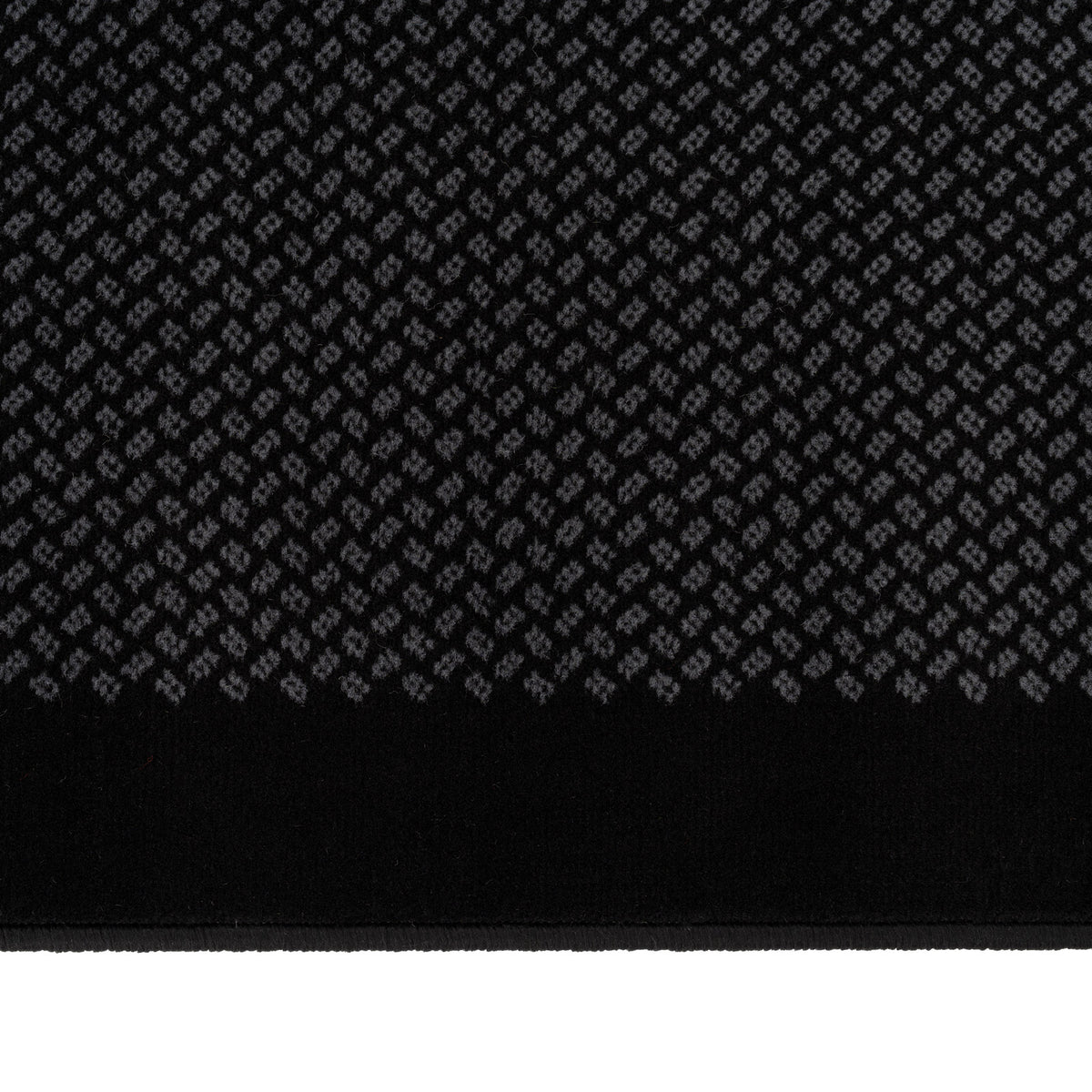 Black Bordered Stair Carpet Runner - Cut to Measure