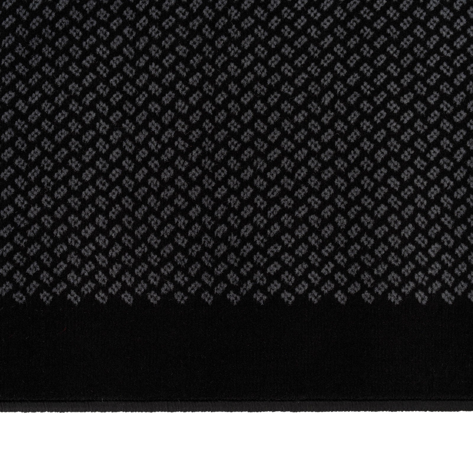 Black Bordered Stair Carpet Runner - Cut to Measure