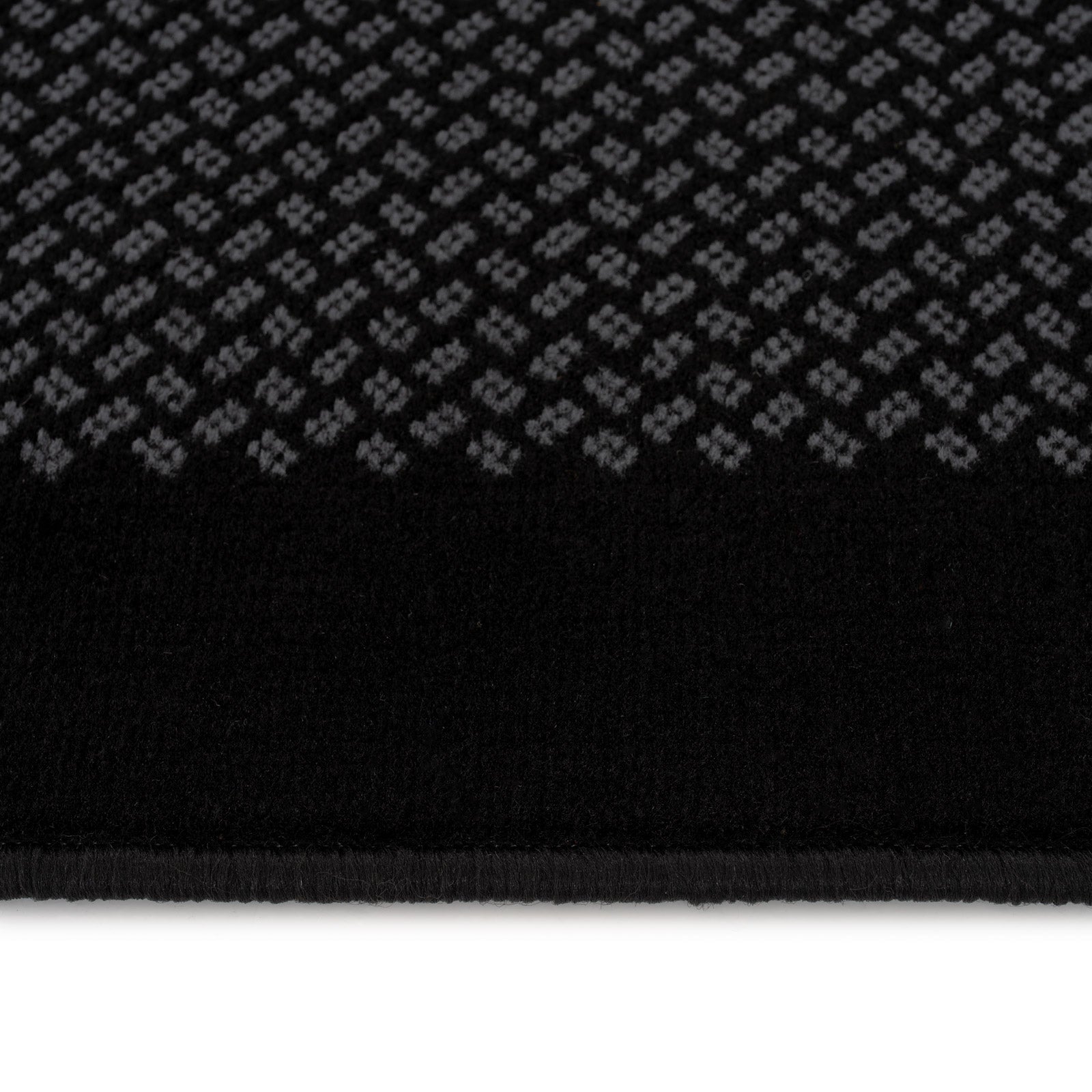 Black Bordered Stair Carpet Runner - Cut to Measure