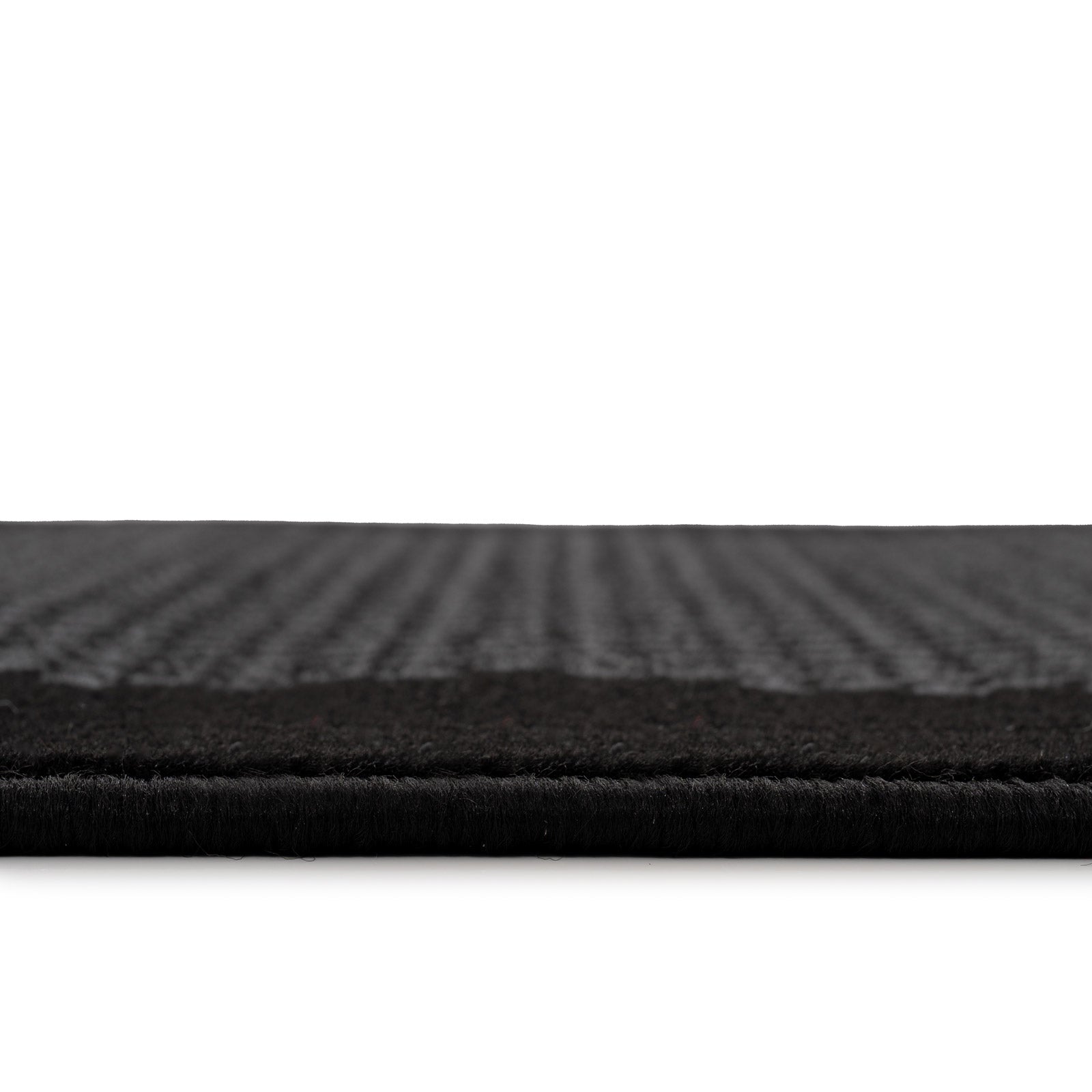 Black Bordered Stair Carpet Runner - Cut to Measure