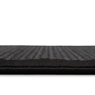 Black Bordered Stair Carpet Runner - Cut to Measure