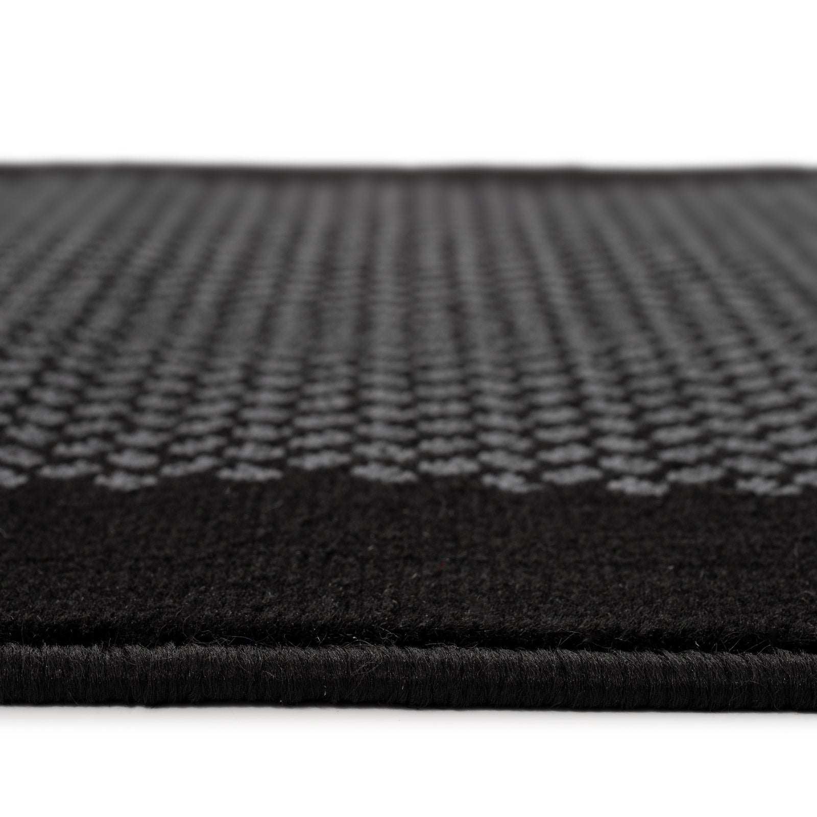 Black Bordered Stair Carpet Runner - Cut to Measure