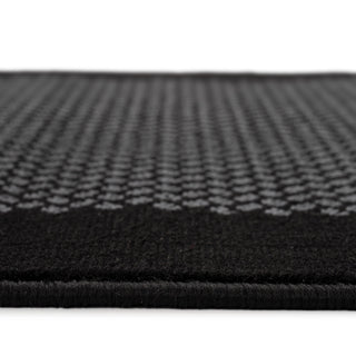 Black Bordered Stair Carpet Runner - Cut to Measure